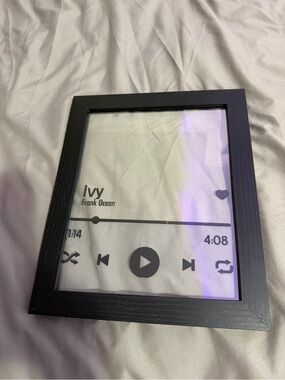 Black Digital Music Frame - Portable Audio Display